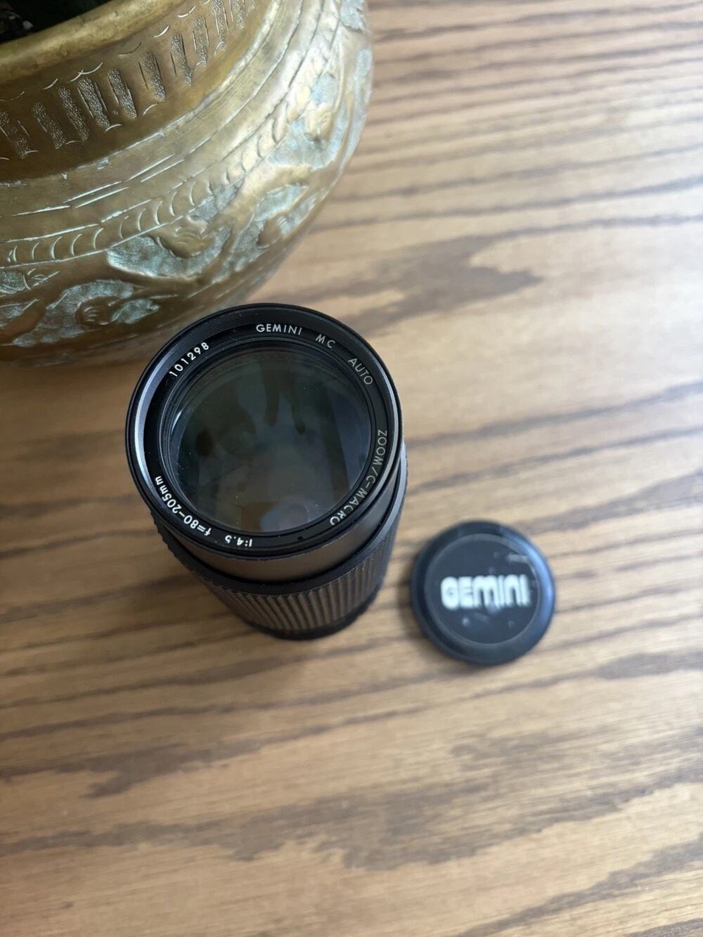 Vintage 1970s Gemini MC Auto Zoom Lens 1:4.5 f=80-205mm No. 109578 Zoom/C-Macro